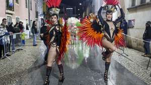 Desfile noturno do Carnaval da Mealhada, 12 de fevereiro de 2024. PAULO NOVAIS/LUSA