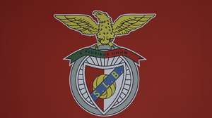 Emblema do SL Benfica (SLB), em Lisboa, 19 de junho de 2025. ANTÓNIO COTRIM/LUSA