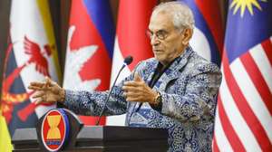 epa12276562 East Timor’s President Jose Ramos-Horta delivers a policy speech during his visit to the Association of Southeast Asian Nations (ASEAN) Secretariat in Jakarta, Indonesia, 01 August 2025. President Horta’s visit highlights the country’s ongoing journey toward ASEAN membership.  EPA/MAST IRHAM