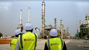 Nova refinaria de Luanda, em Luanda, Angola, 07 de julho de 2022. O novo complexo de produção de gasolina na refinaria de Luanda, um investimento de 235 milhões de dólares (219,4 milhões de euros) da petrolífera estatal Sonangol, foi hoje inaugurado pelo Presidente angolano, João Lourenço. AMPE ROGÉRIO/LUSA