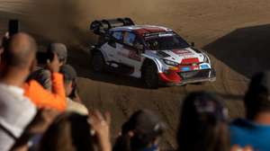 Kalle Rovanpera of Finland drives his Toyota GR Yaris Rally 1 during the SS15 of the Rally Portugal 2023 as part of the World Rally Championship (WRC) in Lousada, Portugal, 13 May 2023. JOSE COELHO/LUSA