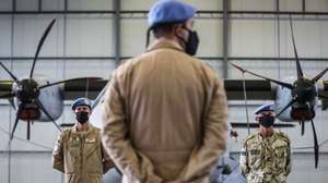 Cerimónia de regresso da Força Nacional Destacada que integrou nos últimos 6 meses a Missão Multidimensional Integrada das Nações Unidas para a Estabilização do Mali (MINUSMA), na Base Aérea nº 6, Montijo, 31 de dezembro de 2020.  MÁRIO CRUZ/LUSA