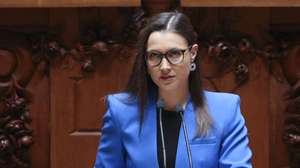 A deputada da Iniciativa Liberal (IL) Patrícia Gilvaz intervém durante o debate de urgência, requerido pela IL, sobre "Jornada Mundial da Juventude", na Assembleia da República, em Lisboa, 04 de julho de 2023. ANTÓNIO COTRIM/LUSA