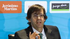 O presidente do grupo Jerónimo Martins, Pedro Soares Santos, intervém na apresentação dos resultados de 2022, na sede daquele grupo em Lisboa, 23 de março de 2023. MANUEL DE ALMEIDA/LUSA