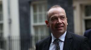 epa10974496 Secretary of State for Northern Ireland Chris Heaton-Harris departs 10 Downing Street following a Cabinet meeting in London, Britain, 14 November 2023. British Prime Minister Rishi Sunak on 13 November reshuffled his Cabinet after the sacking of Home Secretary Suella Braverman. Former Foreign Secretary James Cleverly was appointed home secretary while Former British Prime Minister David Cameron was appointed foreign secretary.  EPA/ANDY RAIN