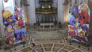 Apresentação da "VANITAS”, a nova instalação site-specific do artista espanhol de renome internacional ARYZ (Octavi Arrizabalaga), concebida especialmente para a nave central do Panteão Nacional, Lisboa, 13 de março de 2024.   ANTÓNIO COTRIM/LUSA