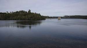 Albufeira da barragem do Castelo do Bode, no Rio Zêzere, a primeira barragem 5G de Portugal e do espaço Ibérico, em Castelo do Bode, Santarém, 04 de abril de 2024. (ACOMPANHA TEXTO DA LUSA DO DIA 08 DE ABRIL DE 2024). MIGUEL A. LOPES/LUSA