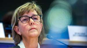 epa11704739 Maria Luis Albuquerque, European Commissioner-designate for Financial Services and the Savings and Investments Union, attends her confirmation hearing before European Parliament committees in Brussels, Belgium, 06 November 2024.  EPA/OLIVIER HOSLET