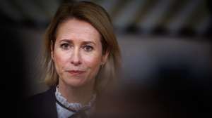 epa11785323 EU High Representative for Foreign Affairs and Security Policy Kaja Kallas speaks to the media at the EU Summit in Brussels, Belgium, 19 December 2024. EU leaders are meeting in Brussels to discuss Ukraine, the EU in the world, the Middle East, resilience and preparedness, migration, and foreign policy issues.  EPA/OLIVIER MATTHYS