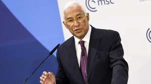 epa11897533 European Council President Antonio Costa speaks during the 61st Munich Security Conference (MSC), in Munich, Germany, 15 February 2025. High-level international decision-makers meet at the 61st Munich Security Conference in Munich from 14 to 16 February 2025 during their annual meeting to discuss global security issues.  EPA/RONALD WITTEK