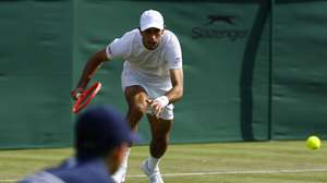 epa12210734 Nuno Borges of Portugal in action during the Men's 2nd round match against Billy Harris of Britain at the Wimbledon Championships, Wimbledon, Britain, 02 July 2025.  EPA/TOLGA AKMEN  EDITORIAL USE ONLY