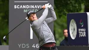 epa11397118 David Law of Scotland in action on the third day of the Scandinavian Mixed DP World Tour Championship golf tournament, at Vasatorps Golf Club outside Helsingborg, Sweden, 08 June 2024.  EPA/Jonas Ekstromer  SWEDEN OUT