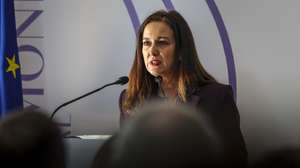 A ministra da Justiça, Rita Alarcão Júdice, participou na Comemoração do 107.º Aniversário da Secretaria-Geral do Ministério da Justiça, no ministério da Justiça em Lisboa, 21 de novembro de 2025. TIAGO PETINGA/LUSA