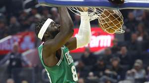 epa12760481 Boston Celtics center Neemias Queta dunks the ball for two points against the Golden State Warriors during the first half of the NBA game between the Boston Celtics and the Golden State Warriors in San Francisco, California, USA, 19 February 2026.  EPA/JOHN G. MABANGLO SHUTTERSTOCK OUT