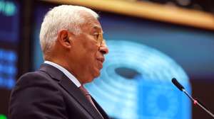 epa12849071 European Council President Antonio Costa attends a debate on conclusions of the 19 March European Council summit during a plenary session at the European Parliament in Brussels, Belgium, 25 March 2026. EU lawmakers also debated energy concerns sparked by Middle East conflict and Strait of Hormuz shipping delays, focusing on strengthening EU energy security while ensuring market stability and affordability.  EPA/OLIVIER HOSLET