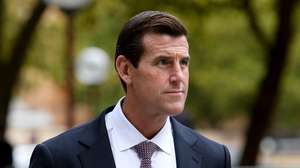 epa12872825 (FILE) - Ben Roberts-Smith leaves the Federal Court in Sydney, Australia, 17 March 2022 (re-issued 07 April 2026). The former Australian Defence Force (ADF) soldier was arrested on 07 April and will be charged with five counts of war crime murder relating to the killing of unarmed civilians while on deployment in Afghanistan.  EPA/DAN HIMBRECHTS AUSTRALIA AND NEW ZEALAND OUT