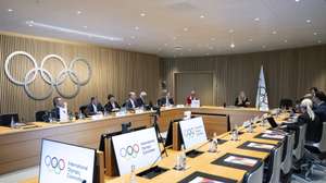 epa12935715 Opening of the executive board meeting of the International Olympic Committee (IOC), at the Olympic House, in Lausanne, Switzerland, 06 May 2026.  EPA/ANDREAS BECKER