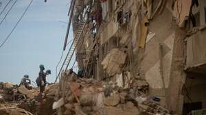 Destroços provocados pelos sismos na Venezuela