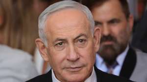 epa13088727 Israeli Prime minister Benjamin Netanyahu attends the cornerstone laying ceremony for the Atarot Heritage Center, at the abandoned former Atarot airport located near the separation wall between Jerusalem and Ramallah in Jerusalem, 05 July 2026.  EPA/ABIR SULTAN