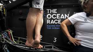epa12322135 The Ocean Race logo is pictured in the cabin of the IMOCA monohull "Team Amaala" during the Pro-Am Speed Runs of The Ocean Race Europe 2025, in Cartagena, Spain, Monday, August 25, 2025. The Ocean Race Europe 2025 is a regatta reserved for 60-foot foiling IMOCA monohulls, bringing together mixed crews from August 10 to September 21, 2025. The course runs from Kiel, Germany, to the Bay of Kotor, Montenegro, covering approximately 4,500 nautical miles with stopovers in the United Kingdom, Portugal, Spain, France, and Italy.  EPA/ANTHONY ANEX