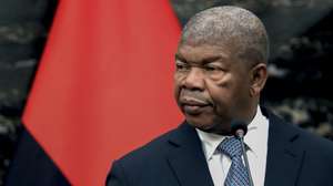 Angola President, Joao Lourenco, during a joint press conference with his Equatorial Guinea counterpart, Teodoro Obiang Nguema Mbasogo (unseen), at the presidential palace in Luanda, Angola, 14th January 2025. AMPE ROGERIO/LUSA