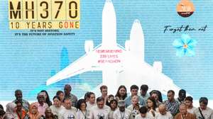 epa11196242 Family member of passengers and crew on board missing Malaysian Airlines flight MH370 and Malaysia’s Transport Minister, Loke Siew Fook (front-C), stand together for a group photo during a remembrance event marking the 10th anniversary of its disappearance at the Empire Subang in Subang Jaya, Selangor, Malaysia, 03 March 2024. About 200 people, including family members of missing passengers and Malaysia’s Transport Minister Loke Siew Fook, attended the memorial event marking the 10th year after Malaysia Airlines flight MH370, carrying 12 crew members and 227 passengers, disappeared on its way from Kuala Lumpur to Beijing on 08 March 2014.  EPA/NAZRI MOHAMAD