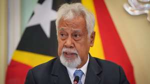 epa11752683 Timor-Leste's Prime Minister Xanana Gusmao speaks during a joint press conference at the Prime minister office in Putrajaya, Malaysia, 02 December 2024. Gusmao is on an official visit to Malaysia from 01 to 03 December 2024  EPA/VINCENT THIAN / POOL