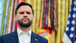 epa12317167 US Vice President JD Vance looks on as President Donald Trump announces the 2026 FIFA World Cup draw will be held at the Kennedy Center in December 2025, in the Oval Office of the White House in Washington, DC, USA, 22 August 2025. The 2026 FIFA World Cup, coming to North America next summer will be the first World Cup with three host countries in the U.S., Canada and Mexico, and it will be the first to feature a 48-team field.  EPA/ANNABELLE GORDON / POOL