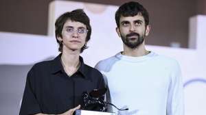 epa13235331 Israeli directors Rachel Szor (L) and Yuval Abraham hold the Special Jury Prize for their film 'NAZA' during the closing ceremony of the 83rd annual Venice International Film Festival in Venice, Italy, 12 September 2026. The 83rd edition of the festival runs from 02 to 12 September 2026.  EPA/ETTORE FERRARI