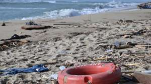 epa10496753 Debris washed up on the beach, three days after a boat of migrants sank off the coast, in Steccato di Cutro, Crotone Province, southern Italy, 01 March 2023. The death toll from a shipwreck off Calabria's coast in southern Italy rose to 67 on 01 March 2023, while three men were in detention accused of human trafficking, Italian officials said. A boat carrying migrants sank in rough seas near the Calabrian coast on 26 February.  EPA/CARMELO IMBESI