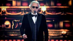 epa08865344 Italian opera singer Andrea Bocelli performs on stage during the 'Ein Herz Fuer Kinder' (lit: A Heart for Children) gala show in Berlin, Germany, 05 December 2020. German television channel ZDF and newspaper 'Bild' collected donations for children's charity organizations in Germany and the whole world.  EPA/CLEMENS BILAN / POOL