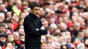 epa09966237 Wolverhampton manager Bruno Lage looks on from the touchline during the English Premier League soccer match between Liverpool FC and Wolverhampton Wanderers in Liverpool, Britain, 22 May 2022.  EPA/PETER POWELL EDITORIAL USE ONLY. No use with unauthorized audio, video, data, fixture lists, club/league logos or &#039;live&#039; services. Online in-match use limited to 120 images, no video emulation. No use in betting, games or single club/league/player publications