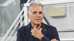epa10856400 Carlos Queiroz, head coach of Qatar, reacts  during the International Friendly soccer match between Qatar and  Russia at Al Janoub Stadium, Al Wakrah, Qatar, 12 September 2023.  EPA/NOUSHAD THEKKAYIL
