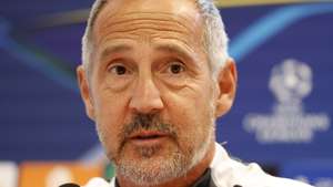 epa11611572 AS Monaco's head coach Adi Hutter attends a press conference at the AS Monaco Campus training center in Monaco, 18 September 2024. AS Monaco will face FC Barcelona on 19 September in their first UEFA Champions League match of the 2024-25 season.  EPA/SEBASTIEN NOGIER