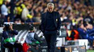 epa11681548 Fenerbahce head coach Jose Mourinho stands on the touchline during the UEFA Europa League soccer match between Fenerbahce SK and Manchester United, in Istanbul, Turkey, 24 October 2024.  EPA/TOLGA BOZOGLU