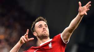 epa12212006 (FILE) - Liverpool's Diogo Jota reacts after scoring for the 2-0 lead against Union SG during the UEFA Europa League Group E match between Liverpool and Union SG in Liverpool, Britain, 05 October 2023 (re-issued 03 July 2025). Jota died in a car accident in Spain together with his brother Andre Silva on 03 July 2025 according to a statement of the Portuguese soccer federation on social media.  EPA/PETER POWELL