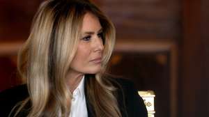 epa12705084 US First Lady Melania Trump looks on during a meeting with Keith Siegel, a freed US-Israeli hostage, and his wife Aviva Siegel in the Blue Room of the White House in Washington, DC, USA, 04 February 2026. Keith Siegel was freed in February 2025, after 484 days in Hamas captivity, and his wife Aviva Siegel was released in November 2023.  EPA/STEFANI REYNOLDS / POOL