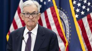 epa12688420 Federal Reserve Board Chairman Jerome Powell delivers remarks during a press conference at the Federal Reserve in Washington, DC, USA, USA, 28 January 2026. For the first time since July 2025, the Federal Reserve held interest rates steady despite two governors preferring a quarter-point cut.  EPA/SHAWN THEW