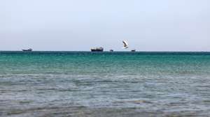 epa12194527 Ships in the Strait of Hormuz as seen from Khasab, Musandam Governorate, Oman, 24 June 2025. The Iranian parliament approved a measure to close the Strait of Hormuz following US strikes on three of Iran's key nuclear sites on 22 June 2025. Israel and Iran have been exchanging fire since Israel launched strikes across Iran on 13 June 2025.  EPA/ALI HAIDER