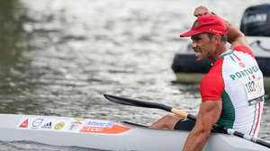 O canoista  português Fernando Pimenta venceu a Final K1 short race (3,40 km) durante o campeonato Europeu de Maratona, em Ponte de Lima, Portugal, 5 de junho de 2025. HUGO DELGADO/LUSA