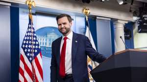 epa13047216 US Vice President JD Vance departs after speaking to the media about the Iran-US memorandum of understanding in the White House Briefing Room in Washington, DC, USA, 18 June 2026. The Trump administration is facing criticism for the deal, which opponents say is in Tehran's favor.  EPA/JIM LO SCALZO