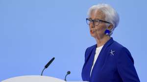 epa13030606 European Central Bank (ECB) President Christine Lagarde addresses a press conference following the meeting of the ECB Governing Council in Frankfurt am Main, Germany, 11 June 2026. The Governing Council announced on 11 June, a 25-basis-point interest rate hike, bringing the deposit rate to 2.25 percent. The bank's official statement noted that the rate adjustment was required to manage Eurozone inflation risks stemming from elevated energy costs linked to the Middle East conflict.  EPA/CHRISTOPHER NEUNDORF