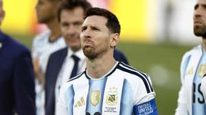 epa13121934 Lionel Messi of Argentina shows disappointment during the awards ceremony after the FIFA World Cup 2026 final match Spain against Argentina, in East Rutherford, New Jersey, USA, 19 July 2026.  EPA/WILL OLIVER