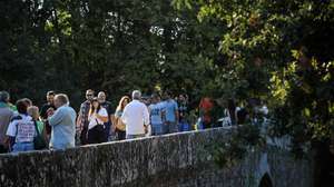 epa12313079 Festivalgoers attend Vilar de Mouros music festival, in Vilar de Mouros, north of Portugal, 20 August 2025. The festival runs from 20 to 23 August 2025.  EPA/JOSE COELHO