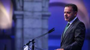 O primeiro-ministro, Luís Montenegro, discursa durante a abertura da Conferência Europeia da Economia Alemã, promovida pela Câmara de Comércio e Indústria Luso-Alemã, em Lisboa, 17 de setembro de 2026. RODRIGO ANTUNES/LUSA