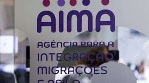 Logo da AIMA (Agência para a Integração, Migrações e Asilo), Lisboa, 7 de março de 2025. MIGUEL A. LOPES/LUSA