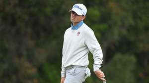 epa12573507 Daniel Rodrigues of Portugal reacts after playing a shot on the 4th hole during round three of the Australian Open Golf tournament at the Royal Melbourne Golf Club in Melbourne, Australia, 06 December 2025.  EPA/JAMES ROSS NO ARCHIVING, EDITORIAL USE ONLY AUSTRALIA AND NEW ZEALAND OUT