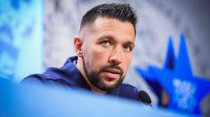 Conferência de imprensa do treinador do FC Porto, Francesco Farioli, de antevisão do jogo com o Sporting para a Taça de Portugal, no Centro de Treinos PortoGaia, 21 de abril de 2026. JOSÉ COELHO/LUSA