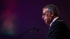 O Presidente da República, António José Seguro, discursa durante a sessão “Demografia, Longevidade e Sustentabilidade da Segurança Social”, inserida no Fórum Internacional de Saúde de Cascais 2026 “Viver Mais, Viver Melhor”, em Cascais, 25 de setembro de 2026. RODRIGO ANTUNES/LUSA