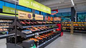 Secção de frutas e legumes do supermercado ALDI